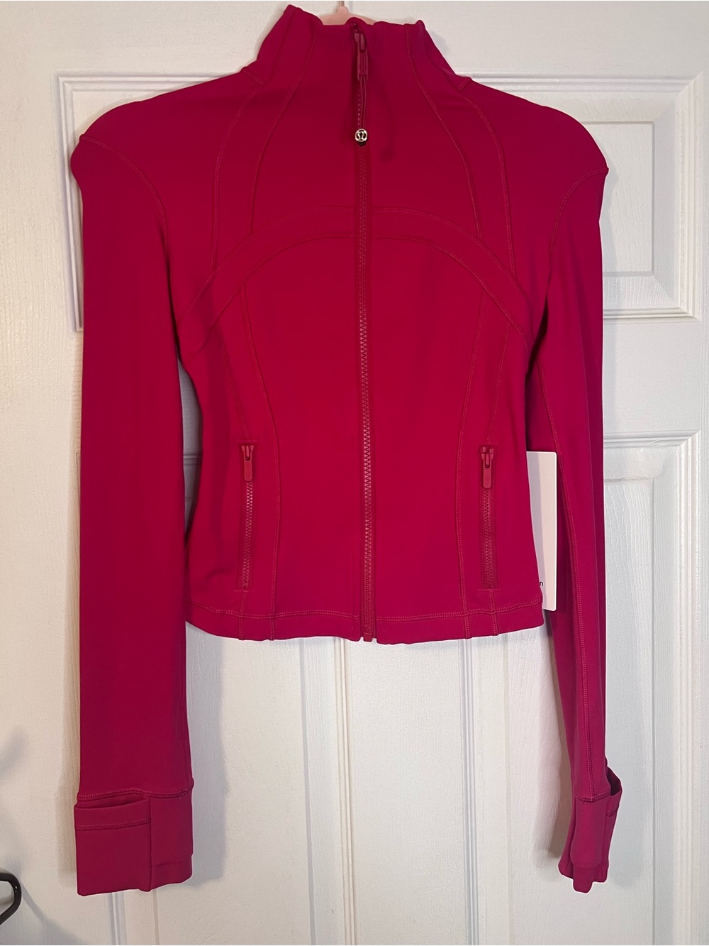 #614 Lululemon NWT Define Cropped Jacket Nulu Mulberry Spark Sz 2 Rare Sold Out - Picture 1 of 4